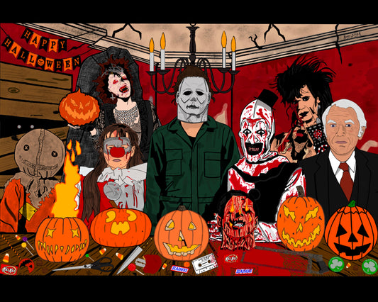 "Iconic Jack-O-Lanterns" 8x10 Art Print